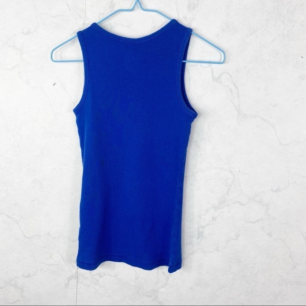 [Justice] Blue Ribbed Tank Top - Picture 2 of 2